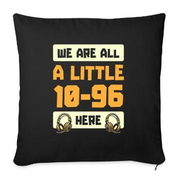 Notruf Leitstelle Einsatzzentrale - Sofakissenbezug 45 x 45 cm - Schwarz - Vorne