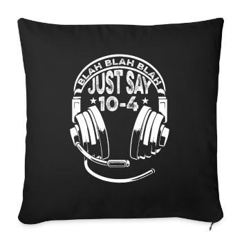 Notruf Leitstelle Einsatzzentrale Blah Blah Blah - Sofakissenbezug 45 x 45 cm - Schwarz - Vorne