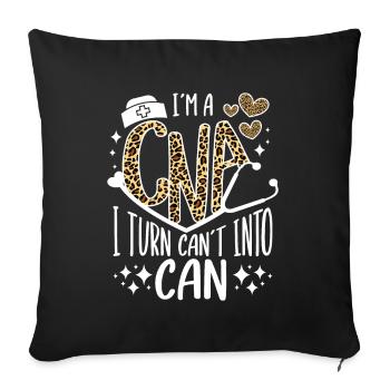 CNA Nursing Quotes Certified Nurse Assistant Gifts - Sofa pillowcase 17,3'' x 17,3'' (45 x 45 cm) - black - Front