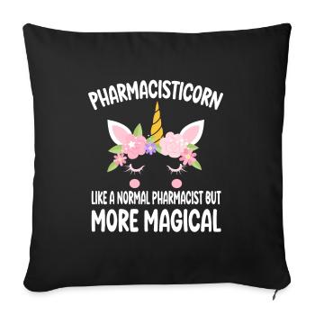 Pharmacisticorn like a normal Pharma gifts - Sofakissenbezug 45 x 45 cm - Schwarz - Vorne