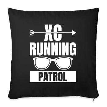Cross Country Runner Design - XC Coach - Running - Sofa pillowcase 17,3'' x 17,3'' (45 x 45 cm) - black - Front