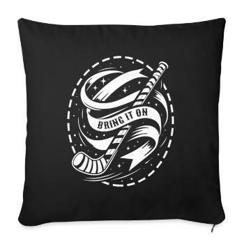 Ice Hockey Goalkeeper Hockey Stick - Sofa pillowcase 17,3'' x 17,3'' (45 x 45 cm) - black - Front