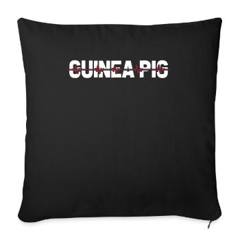 Guinea Pig Guinea Pig Ekg Heartbeat - Sofa pillowcase 17,3'' x 17,3'' (45 x 45 cm) - black - Front