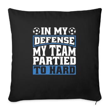Soccer Coach In My Defense - Sofa pillowcase 17,3'' x 17,3'' (45 x 45 cm) - black - Front