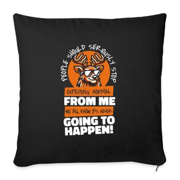 Deer - Sofa pillowcase 17,3'' x 17,3'' (45 x 45 cm) - black - Front