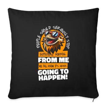 Bartagame Bearded Dragon - Sofa pillowcase 17,3'' x 17,3'' (45 x 45 cm) - black - Front