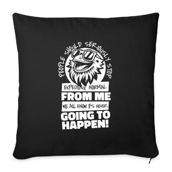 Bartagame Bearded Dragon - Sofa pillowcase 17,3'' x 17,3'' (45 x 45 cm) - black - Front