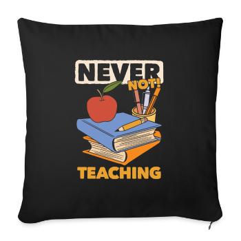 Enseignante pédagogue - Housse de coussin décorative 45 x 45 cm - noir - Devant