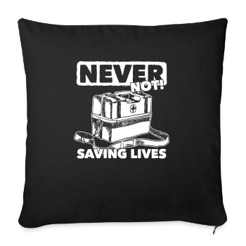 Ambulance Service Paramedics Paramedics - Sofa pillowcase 17,3'' x 17,3'' (45 x 45 cm) - black - Front