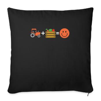 Farmer Farmer - Sofa pillowcase 17,3'' x 17,3'' (45 x 45 cm) - black - Front