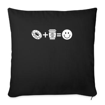 Doughnut - Sofa pillowcase 17,3'' x 17,3'' (45 x 45 cm) - black - Front