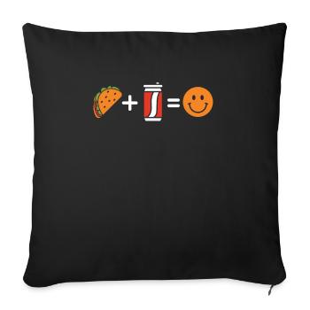 Tacos - Sofa pillowcase 17,3'' x 17,3'' (45 x 45 cm) - black - Front