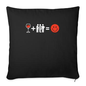 Vigneron - Housse de coussin décorative 45 x 45 cm - noir - Devant