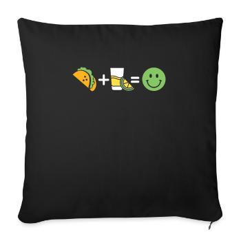 Tacos - Sofa pillowcase 17,3'' x 17,3'' (45 x 45 cm) - black - Front
