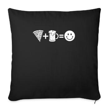Pizza - Housse de coussin décorative 45 x 45 cm - noir - Devant
