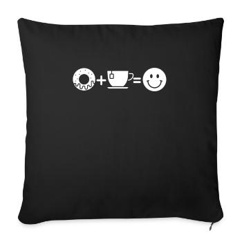Doughnut - Sofa pillowcase 17,3'' x 17,3'' (45 x 45 cm) - black - Front
