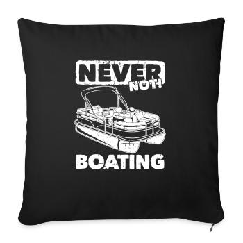 Bateau ponton - Housse de coussin décorative 45 x 45 cm - noir - Devant