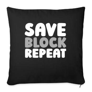Gardien de but de hockey sur glace - Housse de coussin décorative 45 x 45 cm - noir - Devant