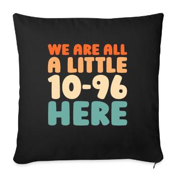 Emergency Call Control Center Operations Center - Sofa pillowcase 17,3'' x 17,3'' (45 x 45 cm) - black - Front