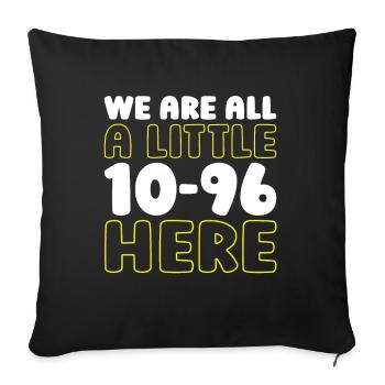 Emergency Call Control Center Operations Center - Sofa pillowcase 17,3'' x 17,3'' (45 x 45 cm) - black - Front