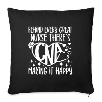 CNA Nursing Quotes Certified Nurse Assistant Gifts - Sofa pillowcase 17,3'' x 17,3'' (45 x 45 cm) - black - Front