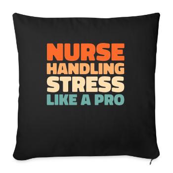 Infirmier - Housse de coussin décorative 45 x 45 cm - noir - Devant
