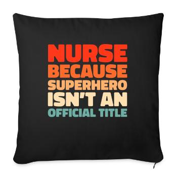 Infirmier - Housse de coussin décorative 45 x 45 cm - noir - Devant