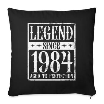Légende depuis 1984 Vintage cadeau d’anniversaire - Housse de coussin décorative 45 x 45 cm - noir - Devant