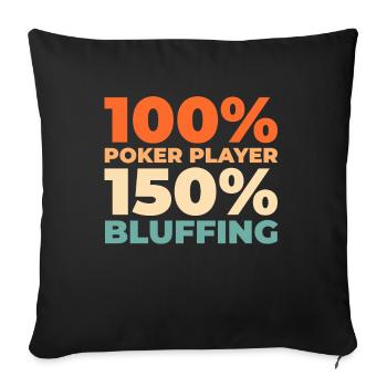 Poker - Sofa pillowcase 17,3'' x 17,3'' (45 x 45 cm) - black - Front