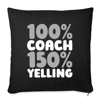 Entraîneur de football - Housse de coussin décorative 45 x 45 cm - noir - Devant