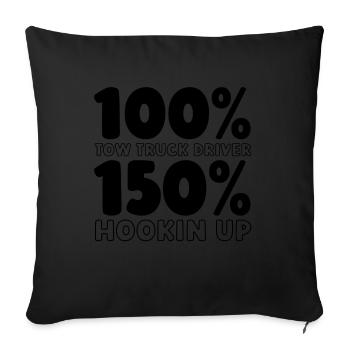 Towing Service Tow Truck - Sofa pillowcase 17,3'' x 17,3'' (45 x 45 cm) - black - Front