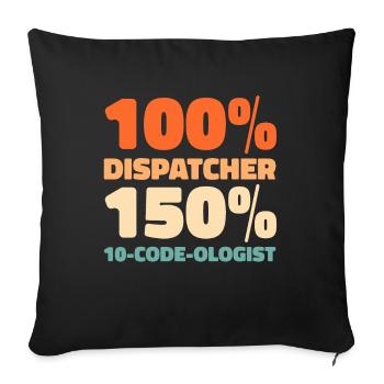 Emergency Call Control Center Operations Center - Sofa pillowcase 17,3'' x 17,3'' (45 x 45 cm) - black - Front