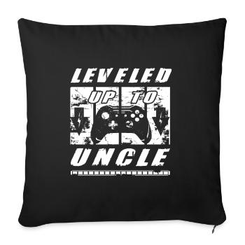 Leveled Up To Uncle You Gonna Be A Uncle - Sofakissenbezug 45 x 45 cm - Schwarz - Vorne