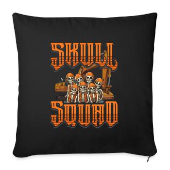 Excavator Driver - Sofa pillowcase 17,3'' x 17,3'' (45 x 45 cm) - black - Front