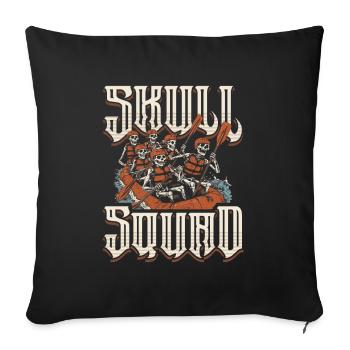 Rafting - Sofa pillowcase 17,3'' x 17,3'' (45 x 45 cm) - black - Front