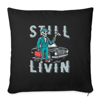Mécanicien automobile - Housse de coussin décorative 45 x 45 cm - noir - Devant