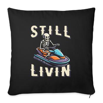 Jet Ski - Housse de coussin décorative 45 x 45 cm - noir - Devant