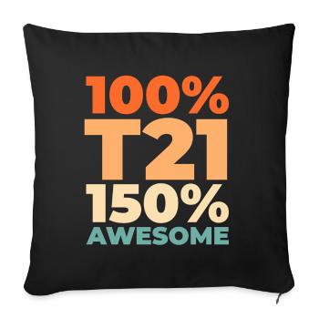 Pilote d’avion - Housse de coussin décorative 45 x 45 cm - noir - Devant