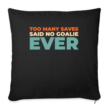 Gardien de but de hockey sur glace Arrêts du gardien de but - Housse de coussin décorative 45 x 45 cm - noir - Devant