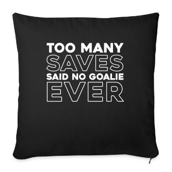 Gardien de but de hockey sur glace - Housse de coussin décorative 45 x 45 cm - noir - Devant