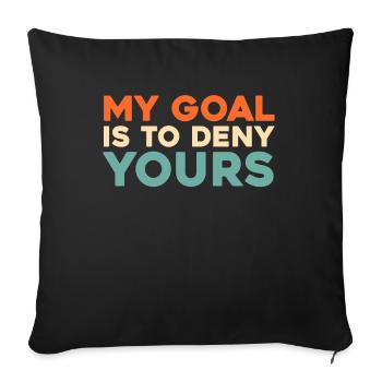 Gardien de but de hockey sur glace - Housse de coussin décorative 45 x 45 cm - noir - Devant