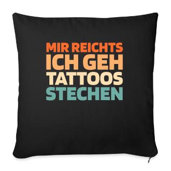 Tattoo Artist Tattoo - Sofa pillowcase 17,3'' x 17,3'' (45 x 45 cm) - black - Front