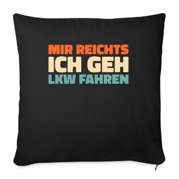 Truck Driver Trucker Truck Driver - Sofa pillowcase 17,3'' x 17,3'' (45 x 45 cm) - black - Front