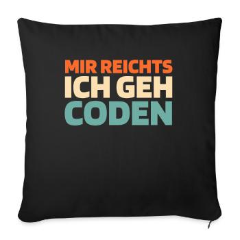 Entwickler Coder Programmierer - Sofakissenbezug 45 x 45 cm - Schwarz - Vorne