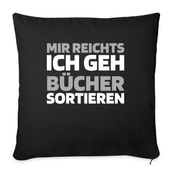 Flight Attendant Stewardess - Sofa pillowcase 17,3'' x 17,3'' (45 x 45 cm) - black - Front