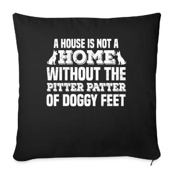Une maison n’est pas une maison sans le bruit de la - Housse de coussin décorative 45 x 45 cm - noir - Devant