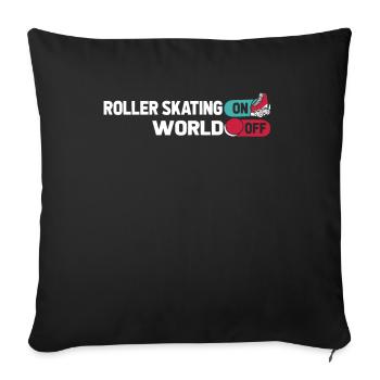 Roller Skates Roller Skating - Sofa pillowcase 17,3'' x 17,3'' (45 x 45 cm) - black - Front