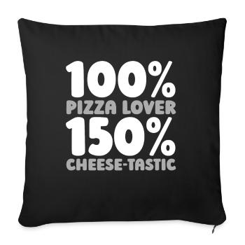 Pizza - Housse de coussin décorative 45 x 45 cm - noir - Devant