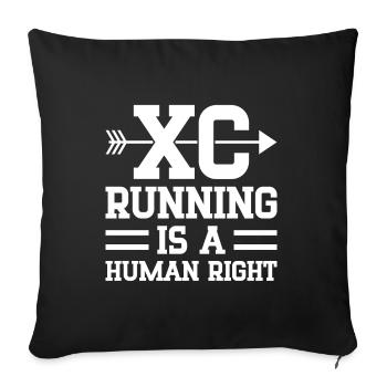 Cross Country Runner Design - XC Coach - Running - Sofa pillowcase 17,3'' x 17,3'' (45 x 45 cm) - black - Front