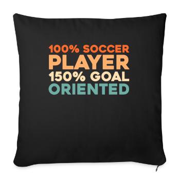 Soccer Soccer Players - Sofa pillowcase 17,3'' x 17,3'' (45 x 45 cm) - black - Front